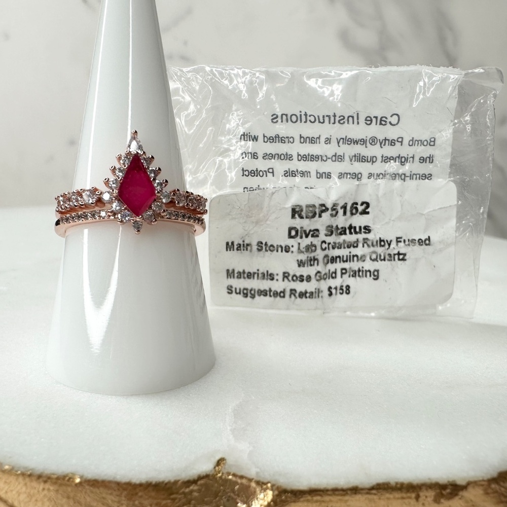 Bomb Party July Diva Status Ruby Ring Size 9 RBP5162 Size 9 - Picture 6 of 6